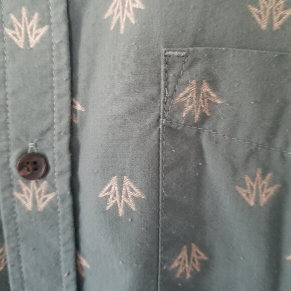 Men's Prana Slim Fit short sleeve agave print casual button-down L - Picture 4 of 7